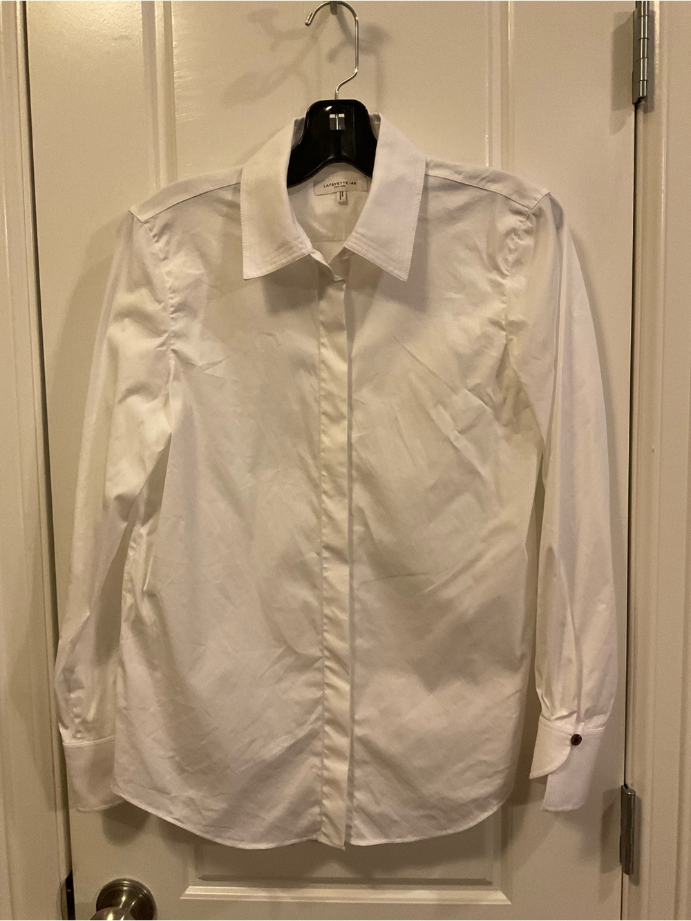 Lafayette 148 New York Stretch Cotton Straight Shirt S - Picture 1 of 5